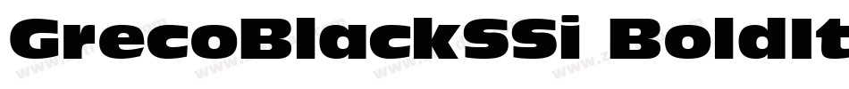 GrecoBlackSSi BoldIt字体转换
